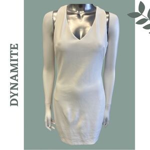 🛍️3/$40 Dynamite White Sleeveless Criss Cross Back Detail V Neck Size Small